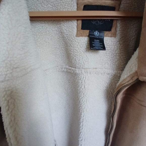 Convington Men's Faux Suede Zip up Jacket - Picture 3 of 4